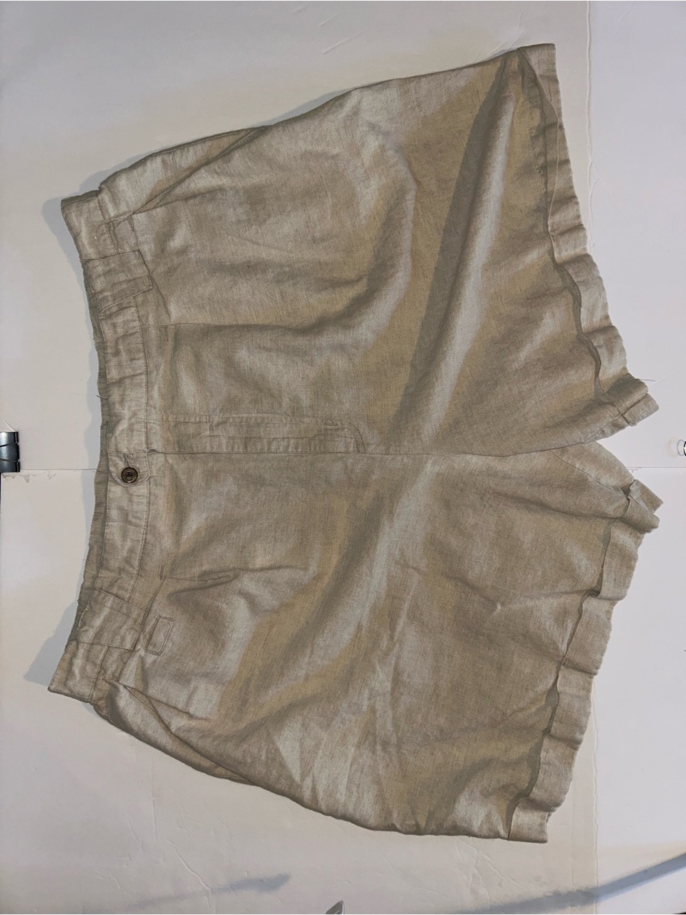 Venezia Linen Blend Light Beige Women's Shorts